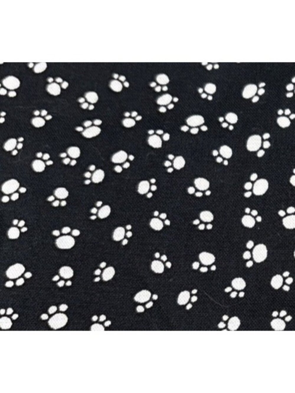 Black & White Dog Paw Print Cotton Fabric 1/2 yard x 44" Brother Sister Design
